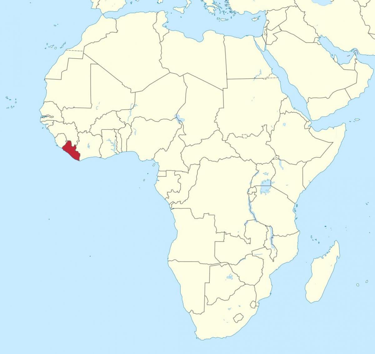 bản đồ của Liberia phi