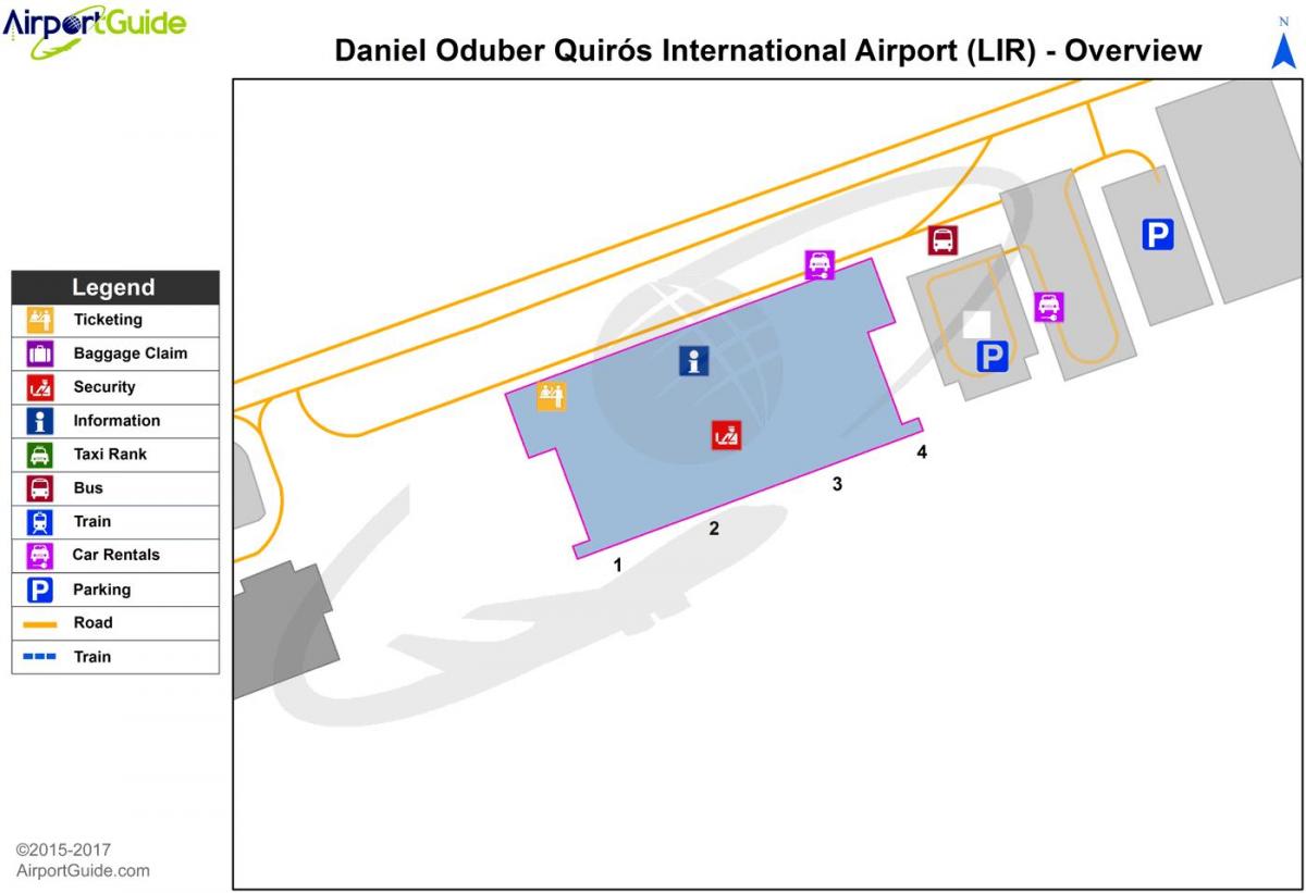 bản đồ của thiết bị đầu cuối sân bay Liberia
