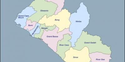 Bản đồ của Liberia quận